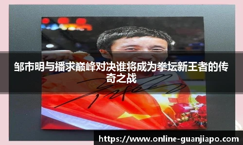 邹市明与播求巅峰对决谁将成为拳坛新王者的传奇之战
